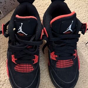Jordan Kids Black and Red Sneakers